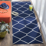 Safavieh Dhurries 2'-6" x 8'-0" Rug in Navy / Ivory