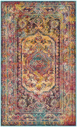 Safavieh Crystal 3'-0" x 5'-0" Rug in Teal / Rose
