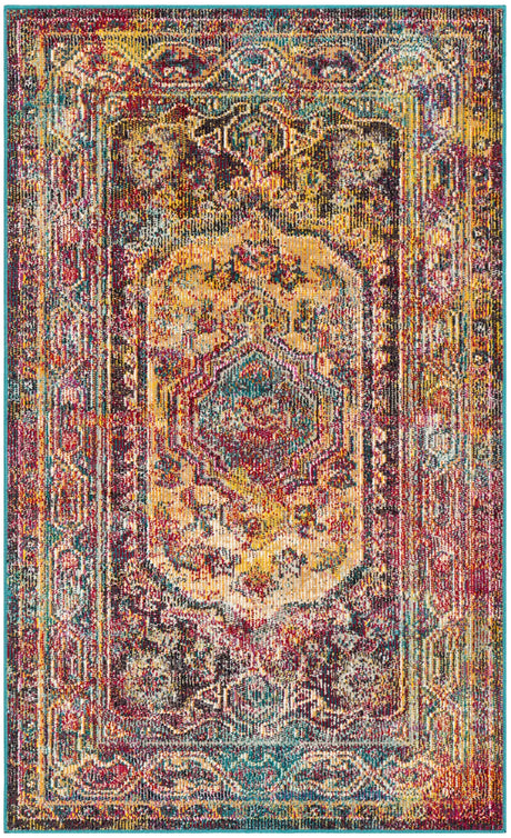 Safavieh Crystal 3'-0" x 5'-0" Rug in Teal / Rose