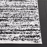 Safavieh Rumi Shag 4'-0" x 6'-0" Rug in Black / Ivory