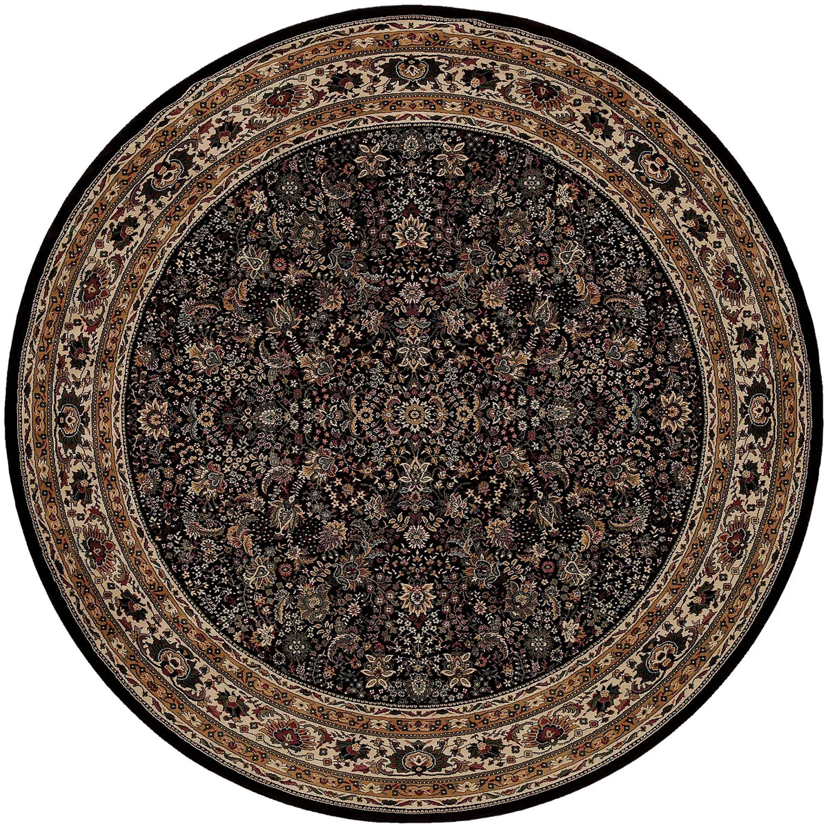 Oriental Weavers Sphinx Ariana 213k8 Black / Ivory Rugs - main flat