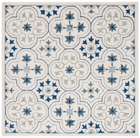 Safavieh Micro-Loop 5'-0" x 5'-0" Rug in Ivory / Sage