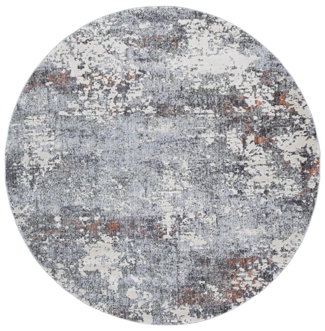 Safavieh Scarlett 400 6'-7" x 6'-7" Rug in Grey / Ivory Rust