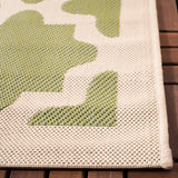 Safavieh Courtyard 6'-7" x 9'-6" Rug in Green / Beige