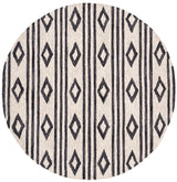 Safavieh Micro-Loop 5'-0" x 5'-0" Rug in Ivory / Charcoal