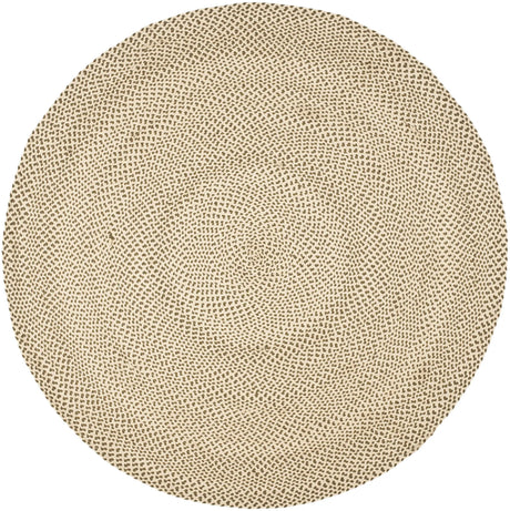 Safavieh Braided 6'-0" x 6'-0" Rug in Beige / Brown