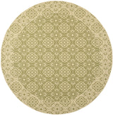 Safavieh Courtyard 7'-10" x 7'-10" Rug in Green / Creme