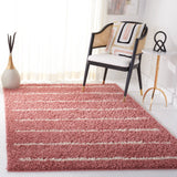 Safavieh Venus Shag 600 4'-0" x 6'-0" Rug in Pink / Ivory
