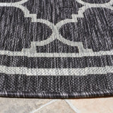 Safavieh Courtyard 6'-7" x 6'-7" Rug in Black Charcoal