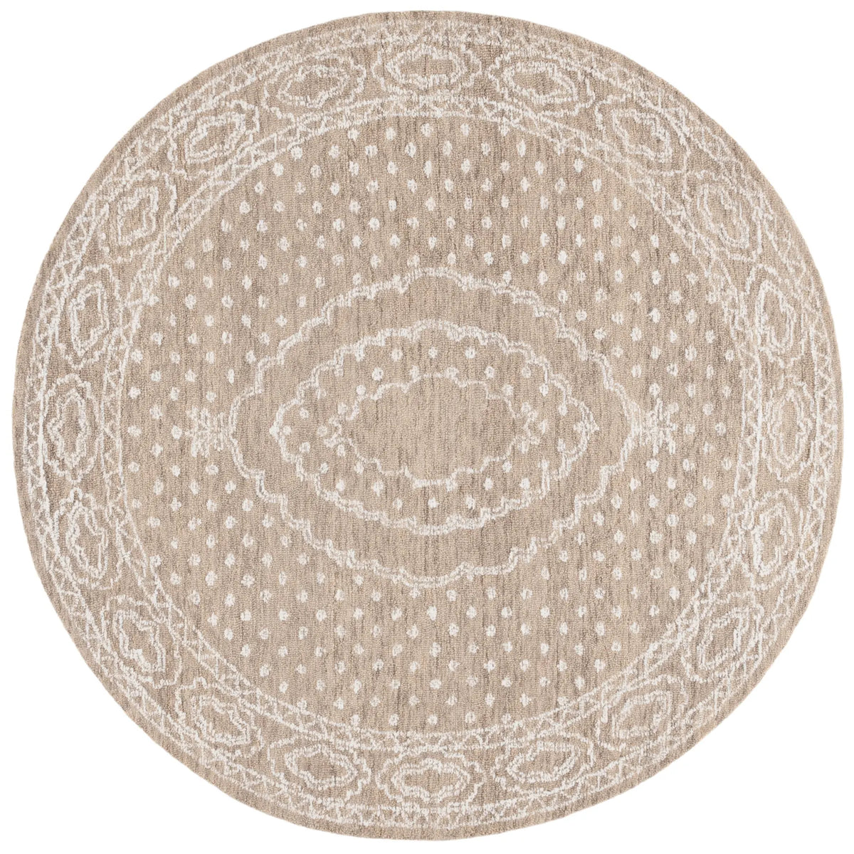 Safavieh Ebony 6'-0" x 6'-0" Rug in Ivory / Brown