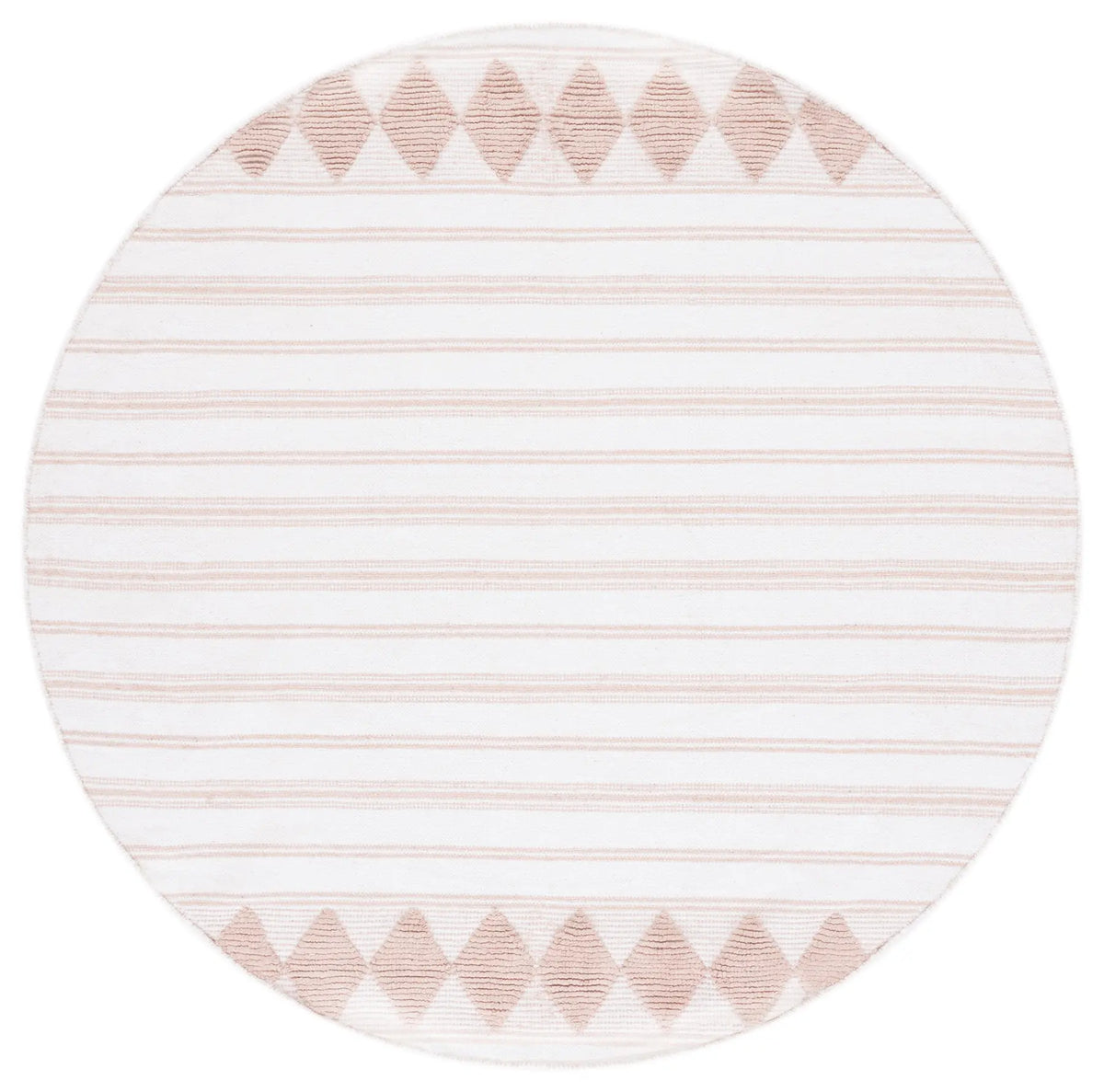 Safavieh Montauk 6'-0" x 6'-0" Rug in Pink / Ivory