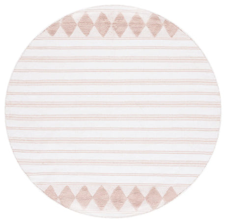 Safavieh Montauk 6'-0" x 6'-0" Rug in Pink / Ivory
