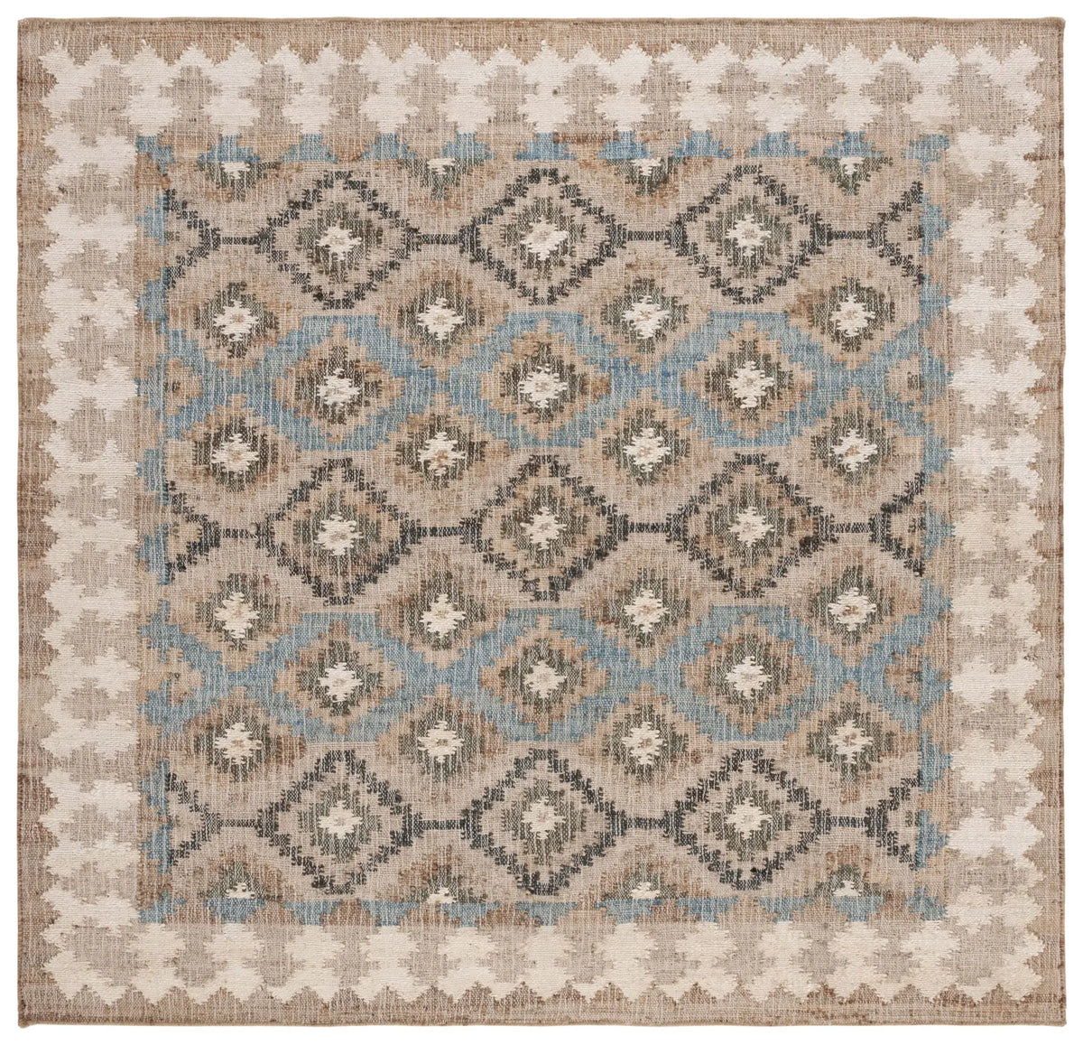 Safavieh Kilim 7'-0" x 7'-0" Rug in Blue / Ivory
