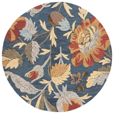 Safavieh Blossom 6'-0" x 6'-0" Rug in Navy / Red