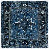 Safavieh Vintage Hamadan 6'-7" x 6'-7" Rug in Blue / Grey