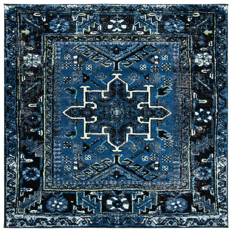 Safavieh Vintage Hamadan 6'-7" x 6'-7" Rug in Blue / Grey