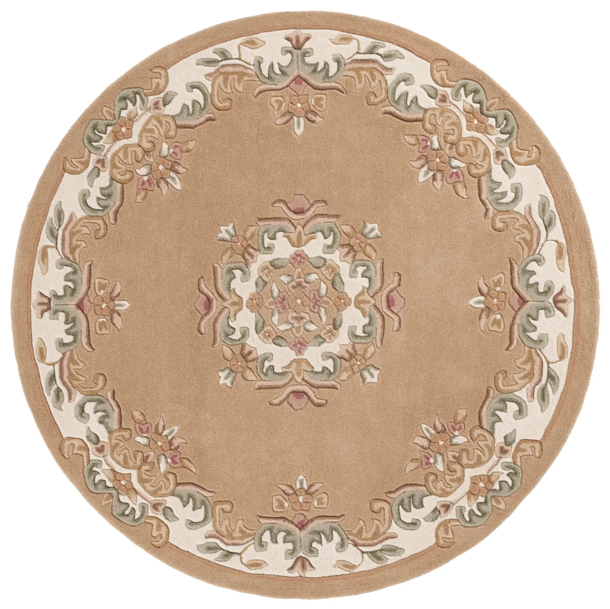 Safavieh Aubusson 6'-0" x 6'-0" Rug in Beige / Ivory