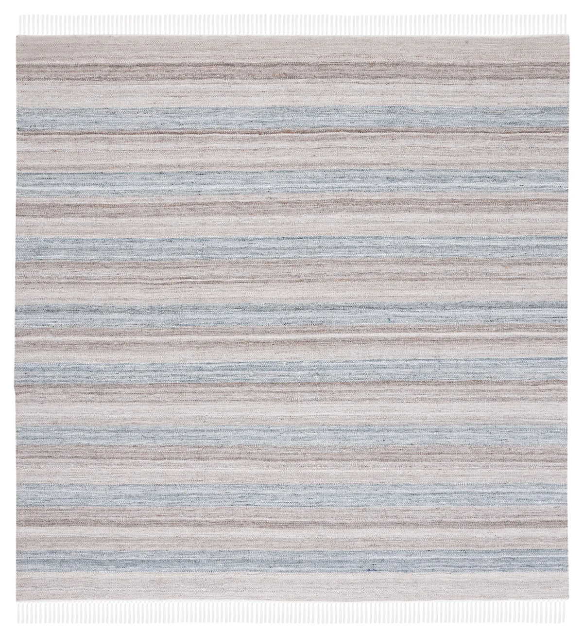Safavieh Striped Kilim 7'-0" x 7'-0" Rug in Grey / Beige