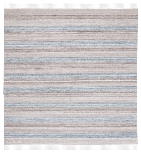 Safavieh Striped Kilim 7'-0" x 7'-0" Rug in Grey / Beige