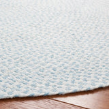 Safavieh Braided 5'-0" x 5'-0" Rug in Ivory / Light Blue