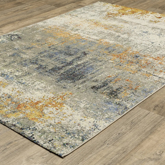 Oriental Weavers Sphinx Naples 292XI Orange Rugs - angle detail