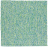 Safavieh Courtyard 6'-7" x 6'-7" Rug in Green / Blue