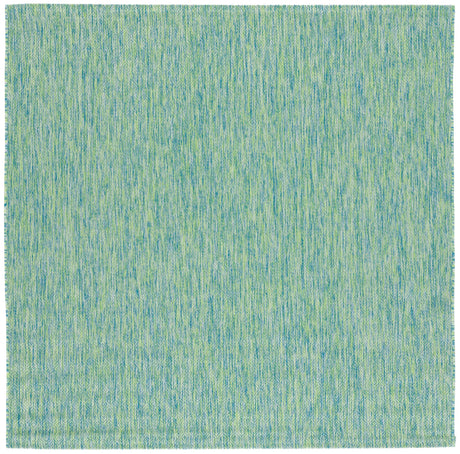 Safavieh Courtyard 6'-7" x 6'-7" Rug in Green / Blue