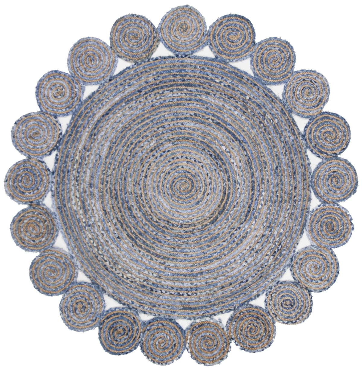 Safavieh Cape Cod 5'-0" x 5'-0" Rug in Blue / Natural
