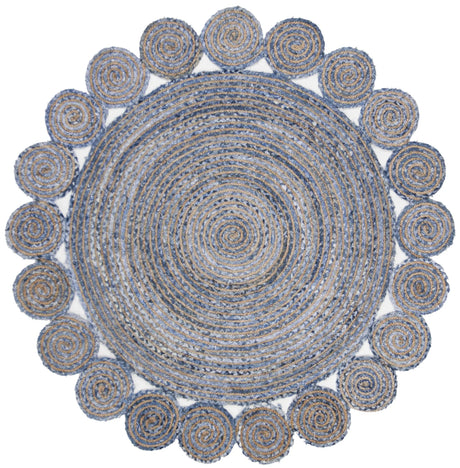 Safavieh Cape Cod 5'-0" x 5'-0" Rug in Blue / Natural