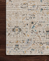 Loloi Leigh Lei-07 Ivory/Straw Rugs - corner on wood
