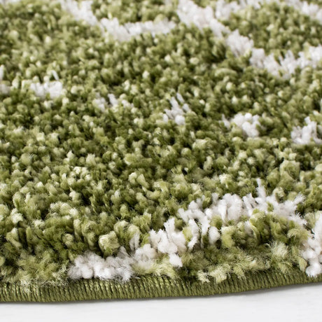 Safavieh Arizona Shag 5'-1" x 5'-1" Rug in Green / Ivory