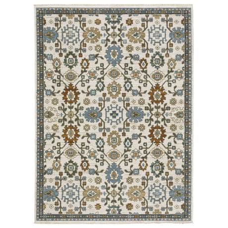 Oriental Weavers Sphinx KEIRA KEI02 Ivory Floral Rugs - main flat