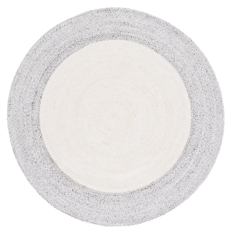 Safavieh Braided 5'-0" x 5'-0" Rug in Ivory / Light Grey