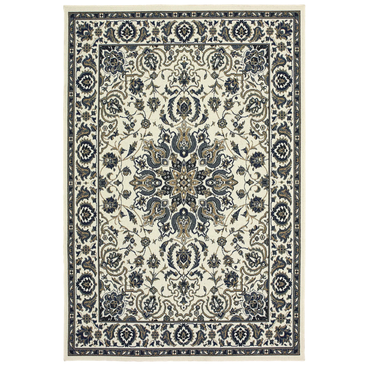 Oriental Weavers Sphinx Marina 1248W Ivory / Navy Rugs - main flat