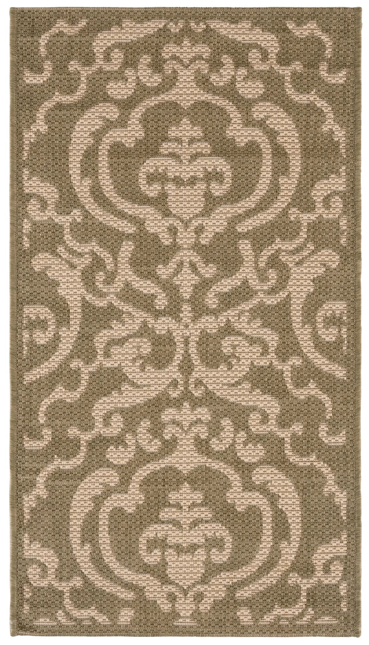 Safavieh Courtyard 2'-0" x 3'-7" Rug in Olive / Natural