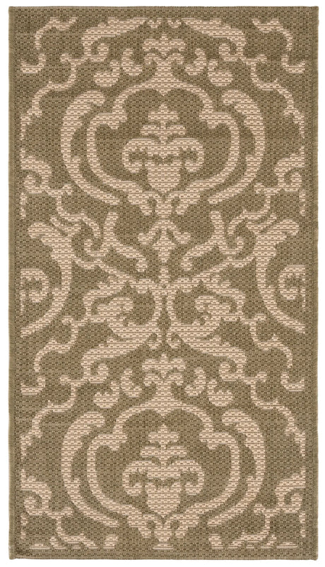 Safavieh Courtyard 2'-0" x 3'-7" Rug in Olive / Natural
