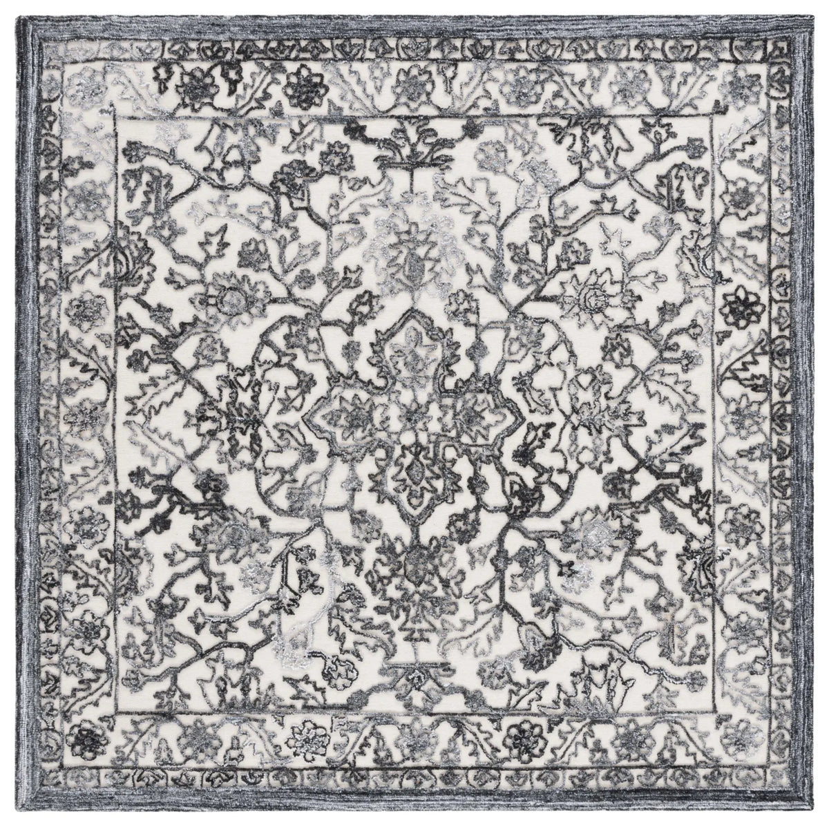 Safavieh Trace 6'-0" x 6'-0" Rug in Grey / Ivory