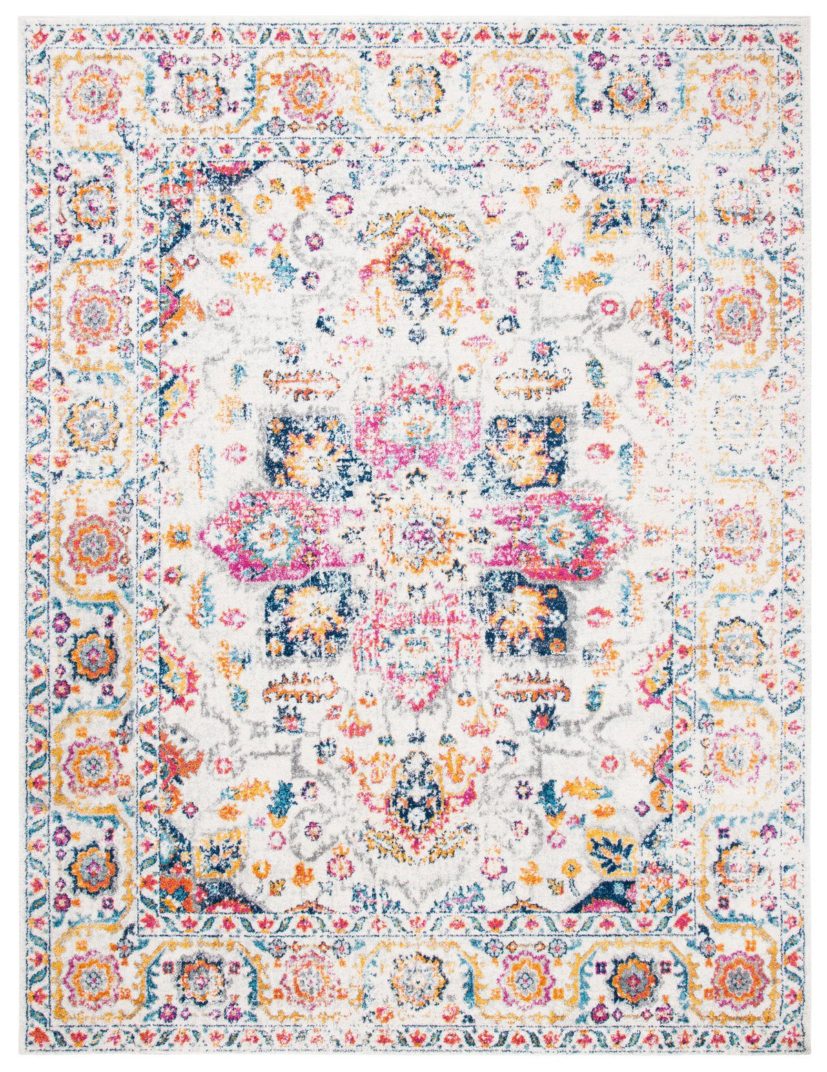 Safavieh Madison 10'-0" x 14'-0" Rug in Fuchsia / Ivory