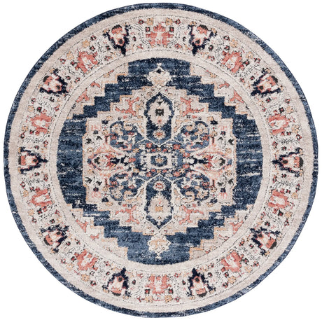 Safavieh Luna 6'-7" x 6'-7" Rug in Navy / Beige