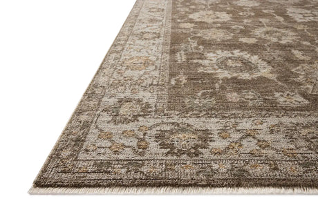 Loloi Priscilla PRL-01 Bark / Ivory Rug - rug corner