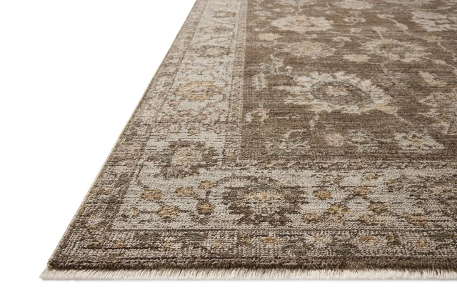 Loloi Priscilla PRL-01 Bark / Ivory Rug - rug corner