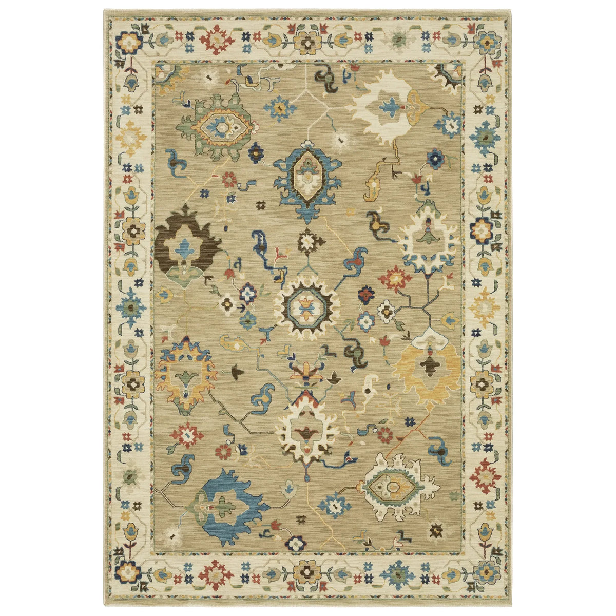 Oriental Weavers Sphinx Francesca Fr04E Beige/ Multi Rug - main flat