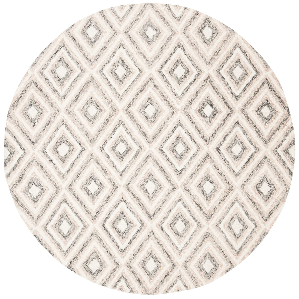 Safavieh Micro-Loop 5'-0" x 5'-0" Rug in Grey / Ivory