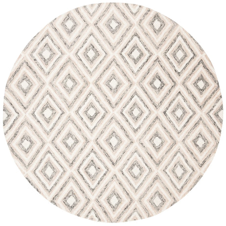 Safavieh Micro-Loop 5'-0" x 5'-0" Rug in Grey / Ivory