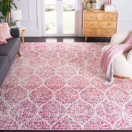 Safavieh Madison 10'-0" x 14'-0" Rug in Cream / Fuchsia