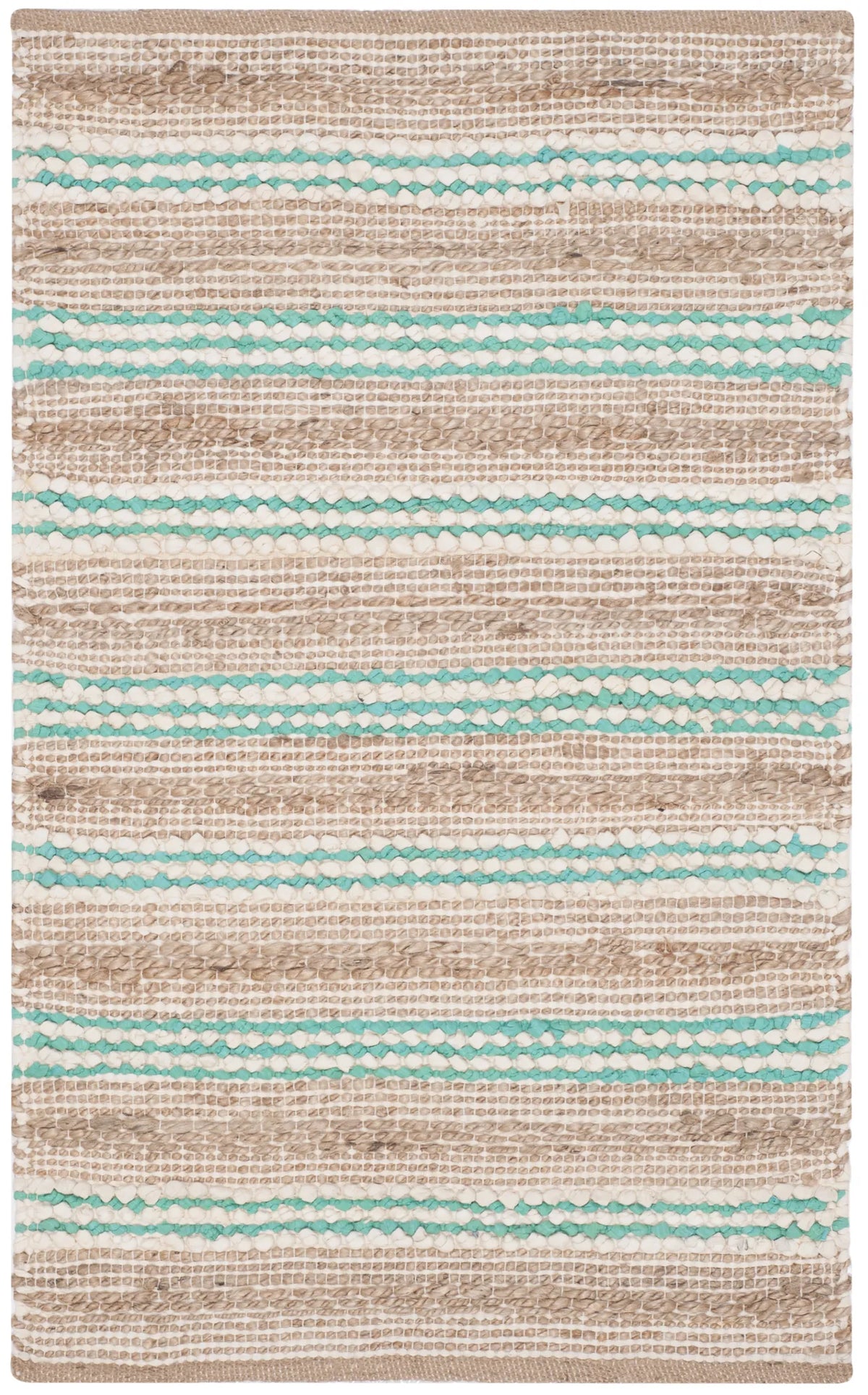Safavieh Cape Cod 2'-3" x 3'-9" Rug in Natural / Turquoise