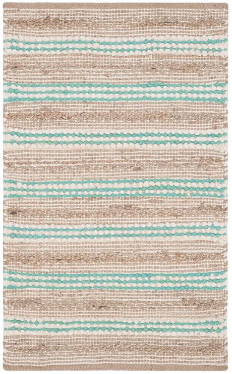 Safavieh Cape Cod 2'-3" x 3'-9" Rug in Natural / Turquoise