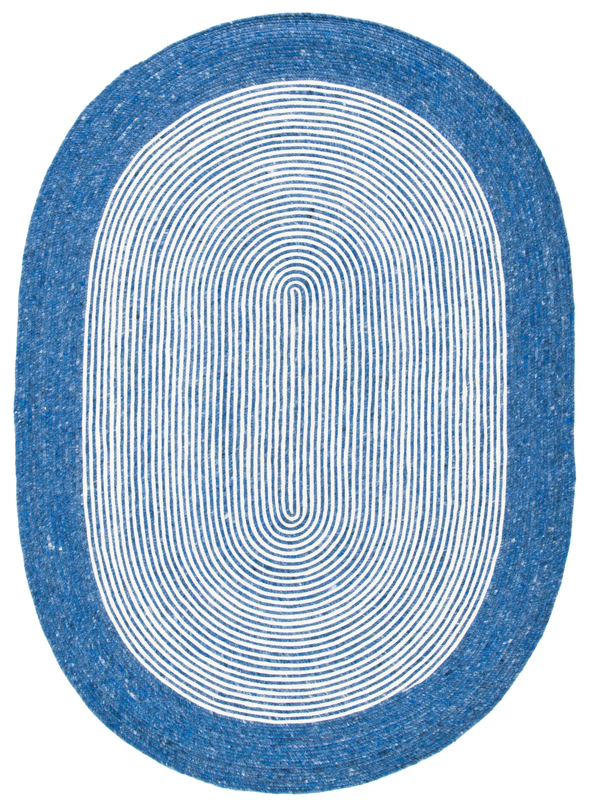 Safavieh Braided 5'-0" x 7'-0" Rug in Navy / Ivory