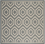 Safavieh Courtyard 7'-10" x 7'-10" Rug in Anthracite / Beige
