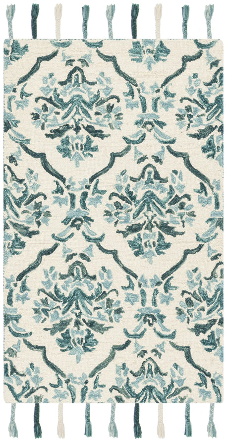 Safavieh Suzani 3'-0" x 5'-0" Rug in Ivory / Turquoise